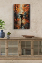 Kırmızı Sonbahar Yağlı Kanvas Tablo thumbnail 1