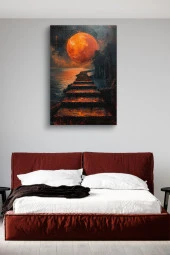 Dolunay Yansıması Yağlı Kanvas Tablo thumbnail 3