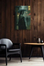 18. Yüzyıl Gotik Kadın Kanvas Tablo thumbnail 6