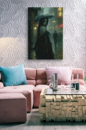 18. Yüzyıl Gotik Kadın Kanvas Tablo thumbnail 7