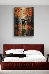 Kırmızı Sonbahar Yağlı Kanvas Tablo thumbnail 3