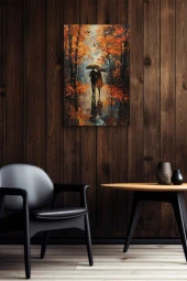 Kırmızı Sonbahar Yağlı Kanvas Tablo thumbnail 6