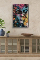 Futuristik Grafitti Yağlı Kanvas Tablo thumbnail 1