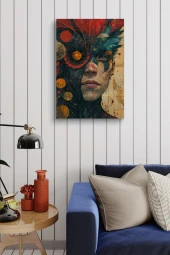 Venedik Rönesans Maskeli Adam Kanvas Yağlı Tablo thumbnail 4