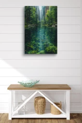 Şehir ve Doğa Birleşik Kanvas Tablo thumbnail 2