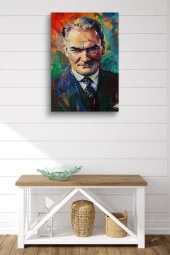 Grafiti Stilinde Atatürk Yağlı Boya Kanvas Tablo thumbnail 2