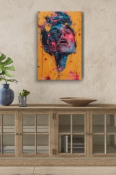 Dekoratif Futuristik Kadın Tablosu thumbnail 1