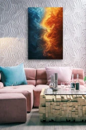 Su ve Ateş Kanvas Tablo thumbnail 7