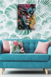 Futuristik Grafitti Yağlı Kanvas Tablo thumbnail 5