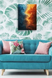 Su ve Ateş Kanvas Tablo thumbnail 5