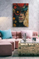 Venedik Rönesans Maskeli Adam Kanvas Yağlı Tablo thumbnail 6