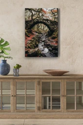 Taş Köprü Altındaki Akarsu Yağlı Kanvas Tablo thumbnail 1