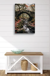 Taş Köprü Altındaki Akarsu Yağlı Kanvas Tablo thumbnail 2