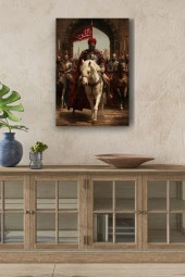 Fatih Sultan Mehmet Han ''İstanbula Giriş'' Yağlı Kanvas Tablo thumbnail 1