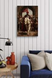 Fatih Sultan Mehmet Han ''İstanbula Giriş'' Yağlı Kanvas Tablo thumbnail 4