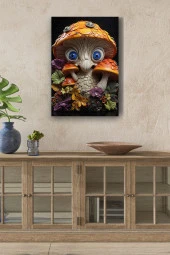 Mantara Bürünmüş Mavi Gözlü Kişilik Yağlı Kanvas Tablo thumbnail 1