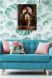 Fatih Sultan Mehmet Han ''İstanbula Giriş'' Yağlı Kanvas Tablo thumbnail 5