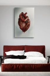 Duvar Detaylı Kalp Yağlı Kanvas Tablo thumbnail 3