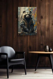 Modern Bal Porsuğu Yağlı Kanvas Tablo thumbnail 6