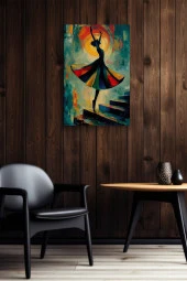 Dans Eden Balerin Sanatsal Yağlı Kanvas Tablo thumbnail 3