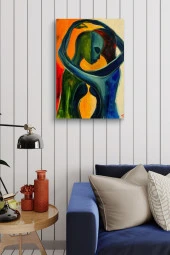 Beraberlik Temalı Sanatsal Tasarım Yağlı Kanvas Tablo thumbnail 4