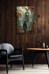 18. Yüzyıl Gotik Tarzında Saat Kulesi Yağlı Kanvas Tablo thumbnail 6