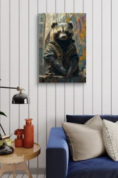 Modern Bal Porsuğu Yağlı Kanvas Tablo thumbnail 4
