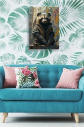 Modern Bal Porsuğu Yağlı Kanvas Tablo thumbnail 5