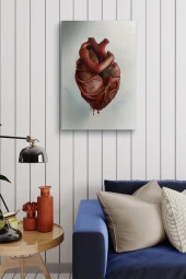 Duvar Detaylı Kalp Yağlı Kanvas Tablo thumbnail 4