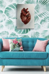 Duvar Detaylı Kalp Yağlı Kanvas Tablo thumbnail 5