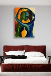 Beraberlik Temalı Sanatsal Tasarım Yağlı Kanvas Tablo thumbnail 3