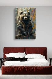 Modern Bal Porsuğu Yağlı Kanvas Tablo thumbnail 3