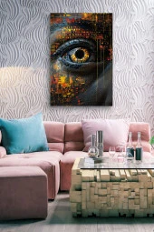 Teknolojik Detaylı Tek Göz Yağlı Kanvas Tablo thumbnail 6