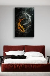 Gold Silver Balık Yağlı Kanvas Tablo thumbnail 3