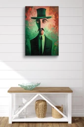 Modernist Sanatsal Çizim Erkek Portre Yağlı Kanvas Tablo thumbnail 1