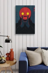 Gözyaşı Detaylı İfadesiz Çizim Yağlı Kanvas Tablo thumbnail 3