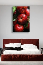 Su Damlası Detaylı Elmalar Yağlı Kanvas Tablo thumbnail 3