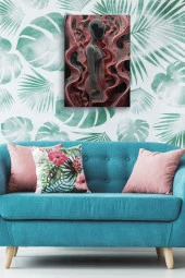 Sanatsal Modern İnsan Silueti Yağlı Kanvas Tablo thumbnail 4