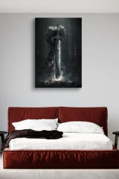 Kanat Detaylı Kılıç Yağlı Kanvas Tablo thumbnail 3