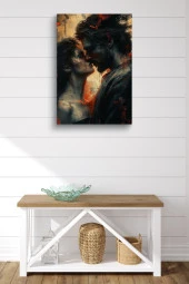 Kadın ve Erkek Renklendirilmiş Yağlı Kanvas Tablo thumbnail 2