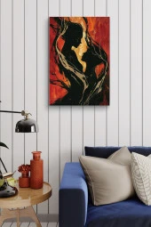 Sanatsal Kadın ve Erkek Yağlı Kanvas Tablo thumbnail 4