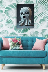 Korkmuş Taş Görünümlü Hayalet Yağlı Kanvas Tablo thumbnail 5