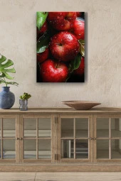 Su Damlası Detaylı Elmalar Yağlı Kanvas Tablo thumbnail 1