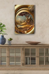 Kabartma Görünümlü Manzara Yağlı Kanvas Tablo thumbnail 1