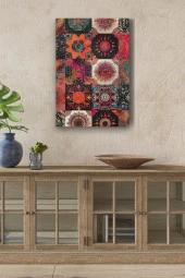Rengarenk Desenler Yağlı Kanvas Tablo thumbnail 1