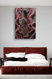 Sanatsal Modern İnsan Silueti Yağlı Kanvas Tablo thumbnail 2