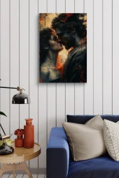 Kadın ve Erkek Renklendirilmiş Yağlı Kanvas Tablo thumbnail 4