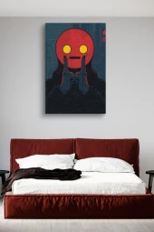 Gözyaşı Detaylı İfadesiz Çizim Yağlı Kanvas Tablo thumbnail 2