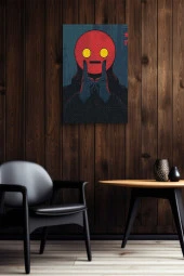 Gözyaşı Detaylı İfadesiz Çizim Yağlı Kanvas Tablo thumbnail 5