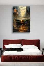 Eski Araba Yağlı Kanvas Tablo thumbnail 3